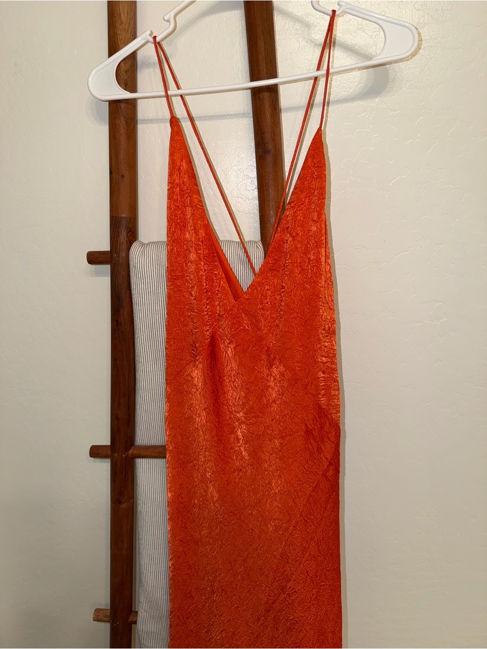 Significant Other Arielle Maxi Dress with Deep V in rust - Picture 5 of 6